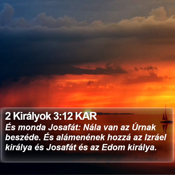 2 Királyok 3:12 KAR Bible Study