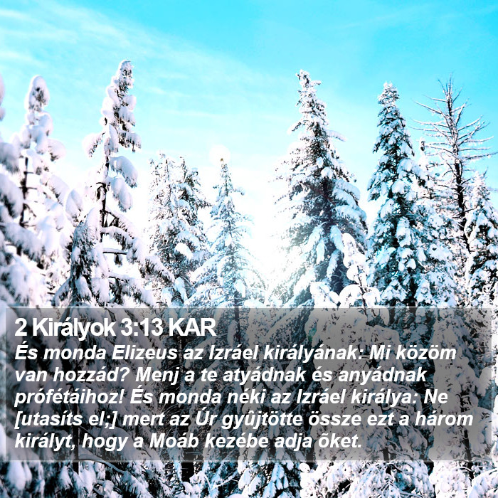 2 Királyok 3:13 KAR Bible Study