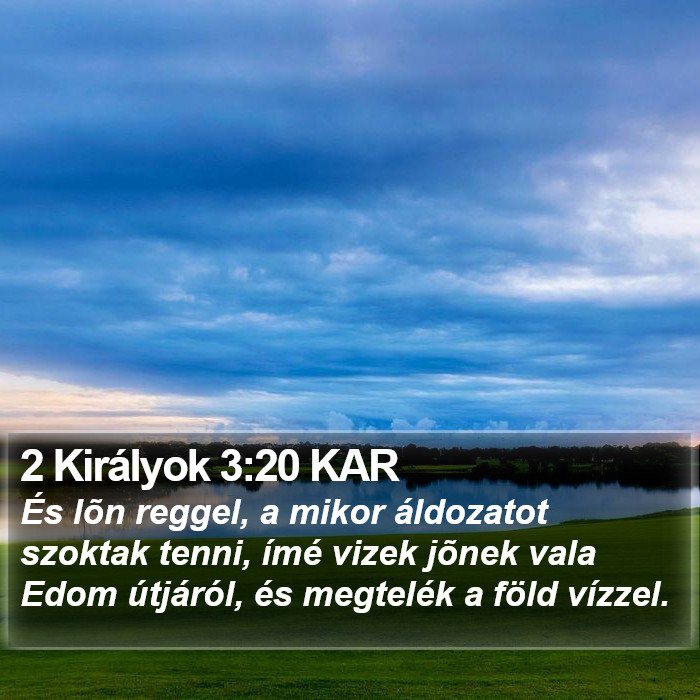 2 Királyok 3:20 KAR Bible Study