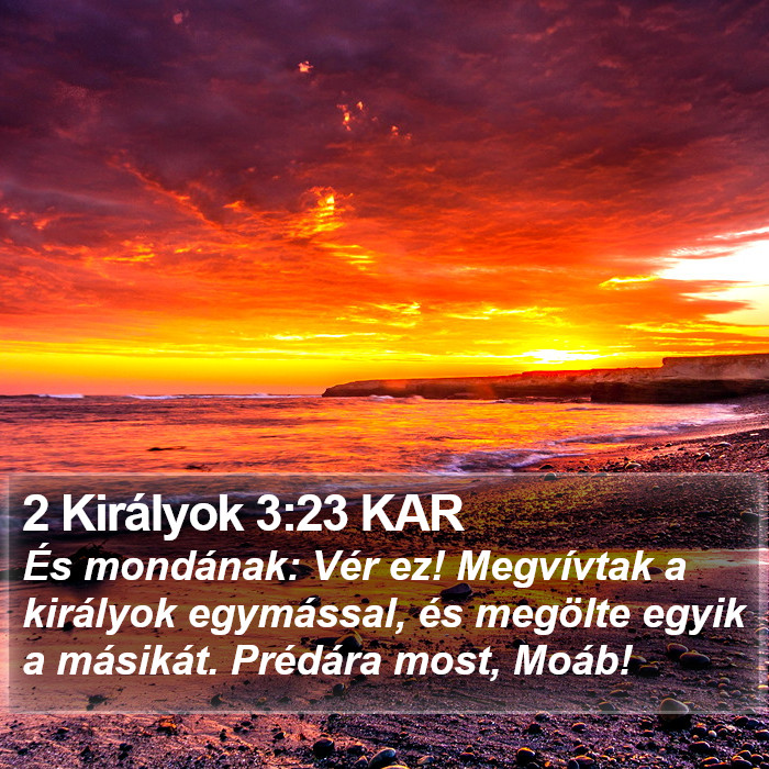 2 Királyok 3:23 KAR Bible Study