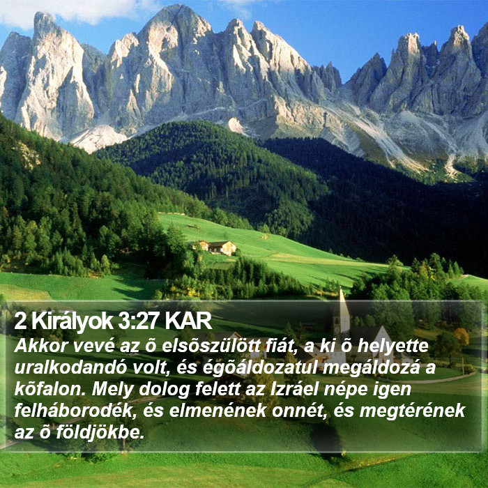 2 Királyok 3:27 KAR Bible Study