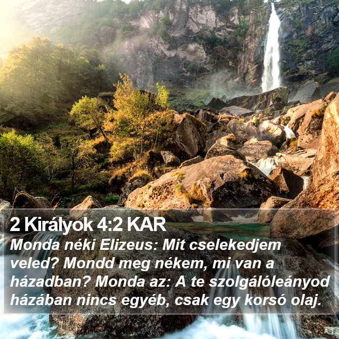 2 Királyok 4:2 KAR Bible Study