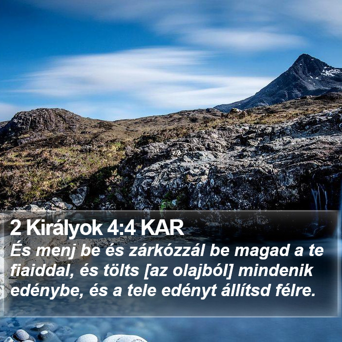 2 Királyok 4:4 KAR Bible Study