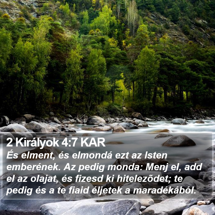 2 Királyok 4:7 KAR Bible Study