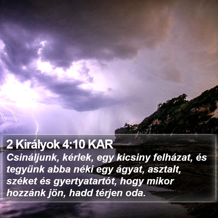 2 Királyok 4:10 KAR Bible Study