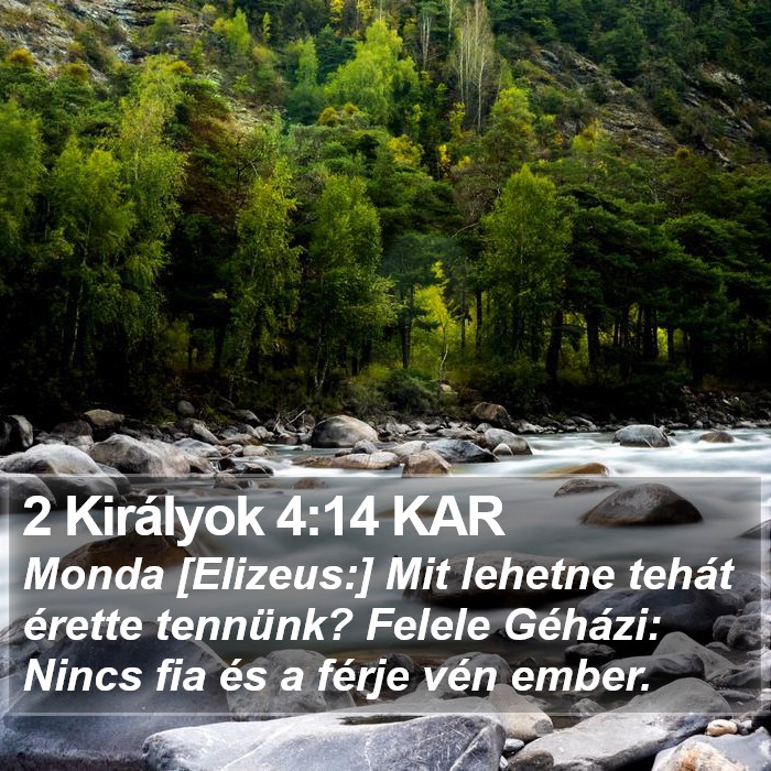 2 Királyok 4:14 KAR Bible Study