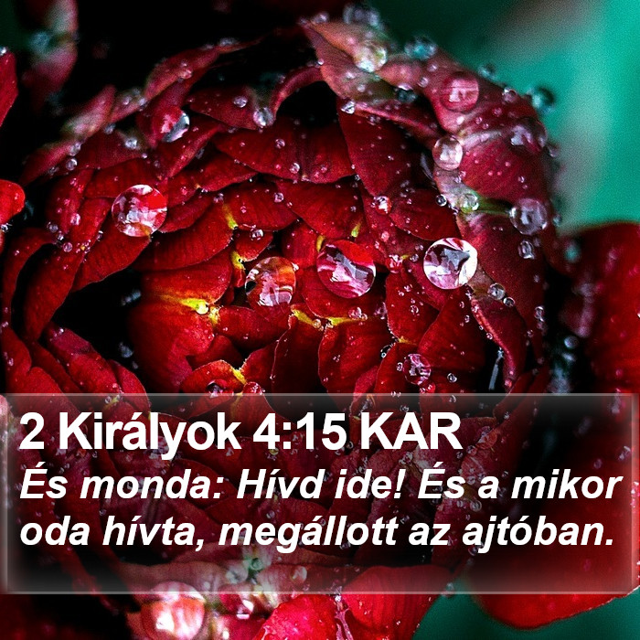 2 Királyok 4:15 KAR Bible Study