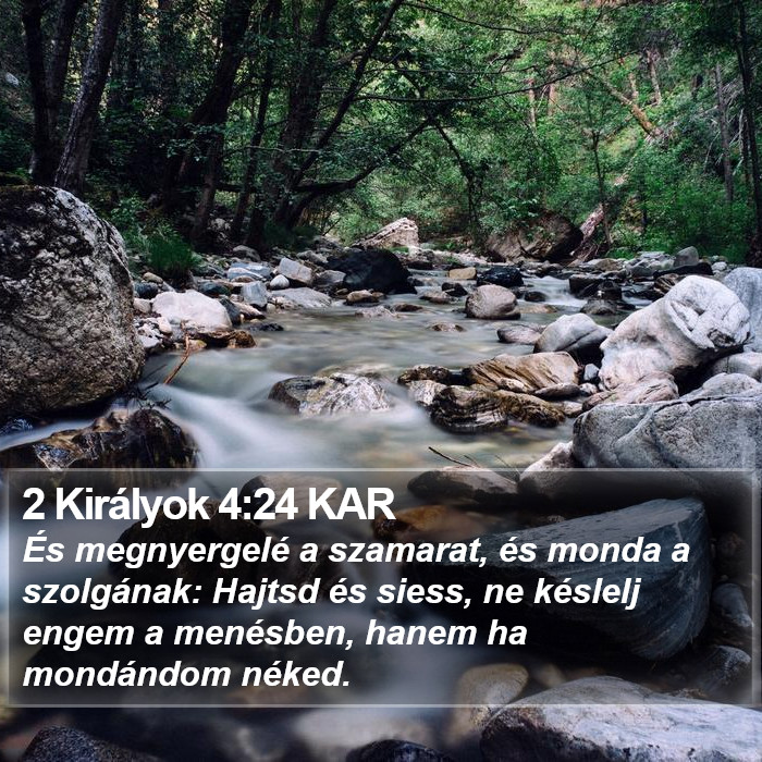 2 Királyok 4:24 KAR Bible Study