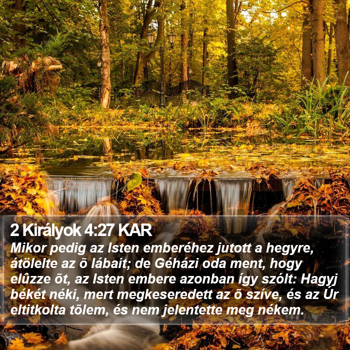 2 Királyok 4:27 KAR Bible Study