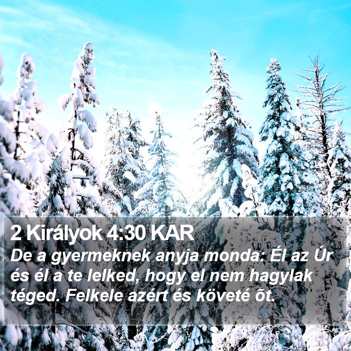 2 Királyok 4:30 KAR Bible Study