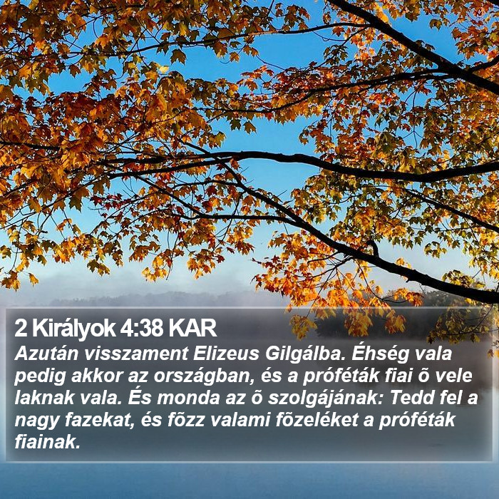 2 Királyok 4:38 KAR Bible Study