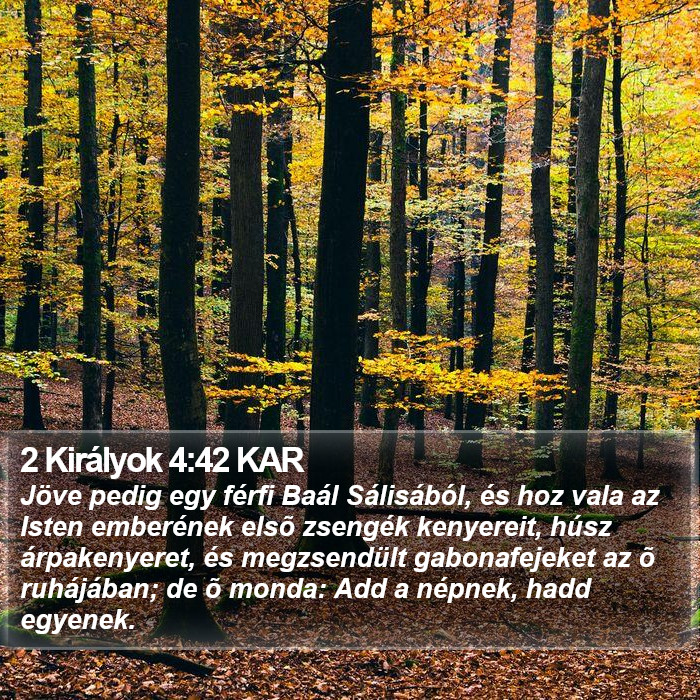 2 Királyok 4:42 KAR Bible Study