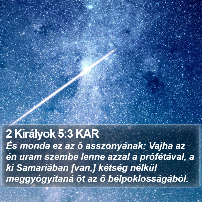 2 Királyok 5:3 KAR Bible Study