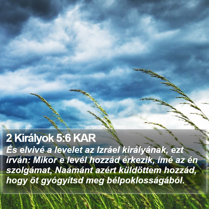 2 Királyok 5:6 KAR Bible Study