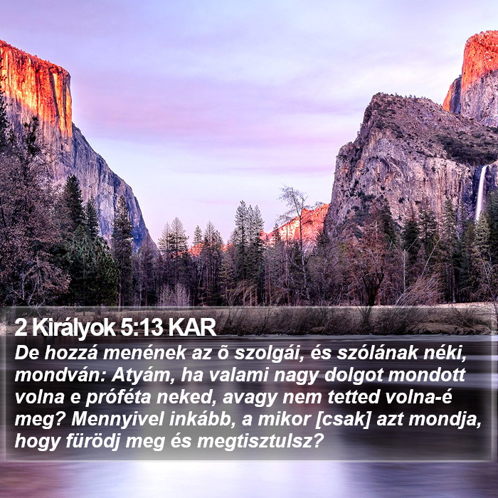 2 Királyok 5:13 KAR Bible Study