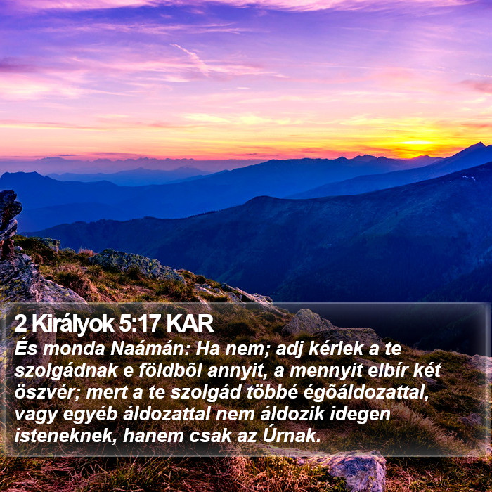 2 Királyok 5:17 KAR Bible Study