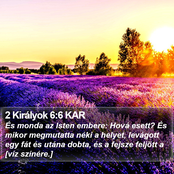 2 Királyok 6:6 KAR Bible Study