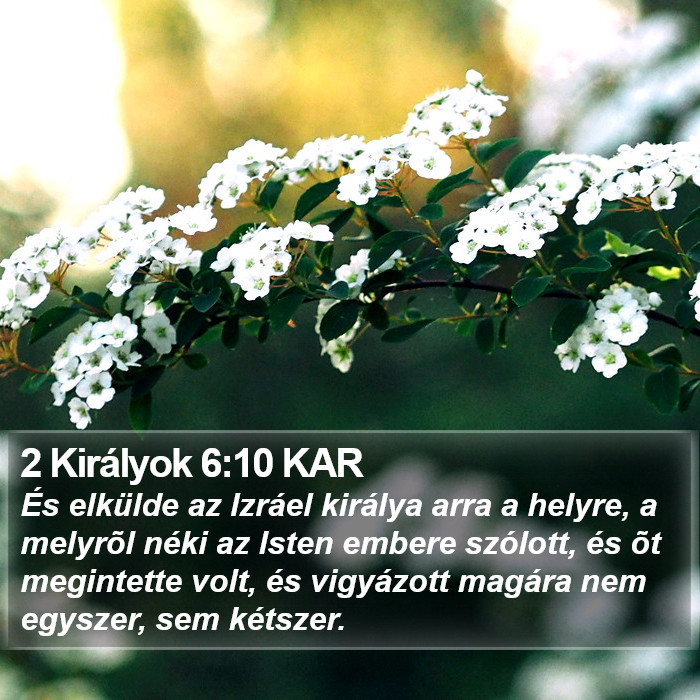 2 Királyok 6:10 KAR Bible Study