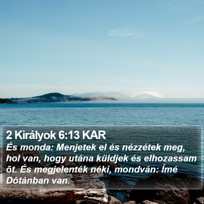 2 Királyok 6:13 KAR Bible Study