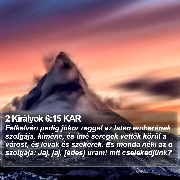 2 Királyok 6:15 KAR Bible Study