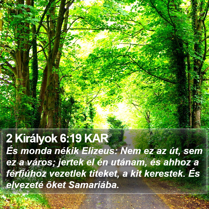 2 Királyok 6:19 KAR Bible Study