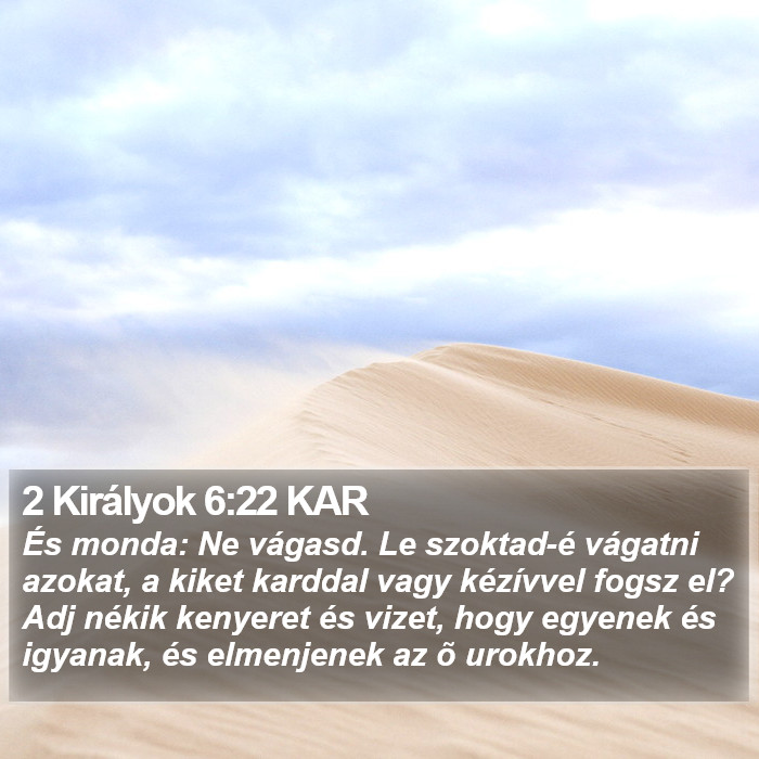 2 Királyok 6:22 KAR Bible Study