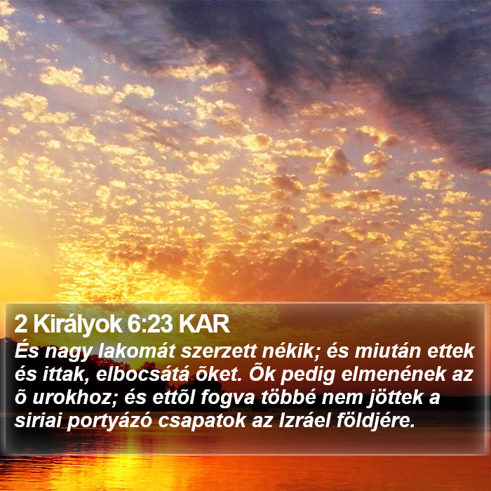 2 Királyok 6:23 KAR Bible Study