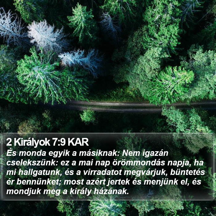 2 Királyok 7:9 KAR Bible Study