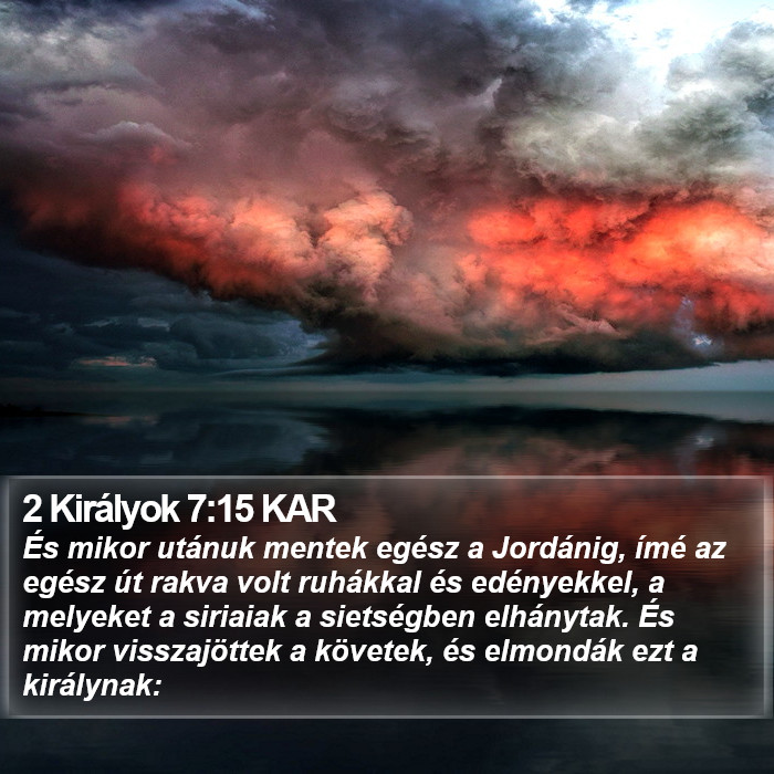 2 Királyok 7:15 KAR Bible Study