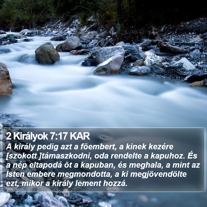 2 Királyok 7:17 KAR Bible Study