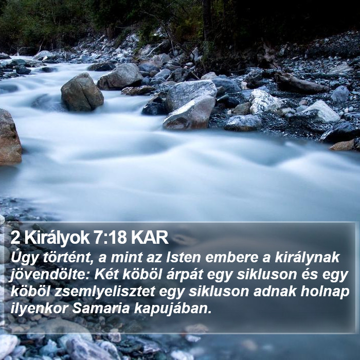 2 Királyok 7:18 KAR Bible Study