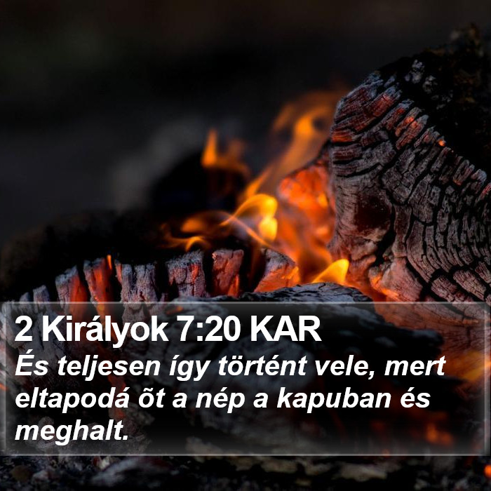 2 Királyok 7:20 KAR Bible Study