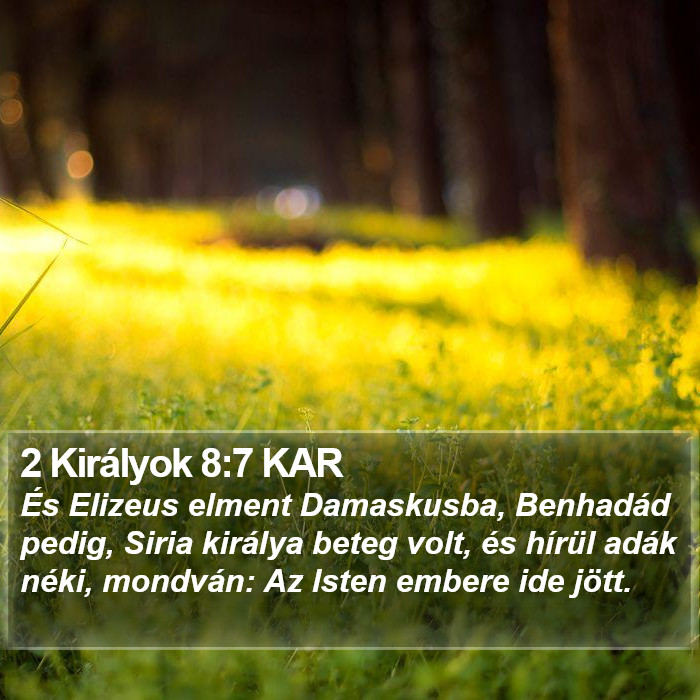 2 Királyok 8:7 KAR Bible Study