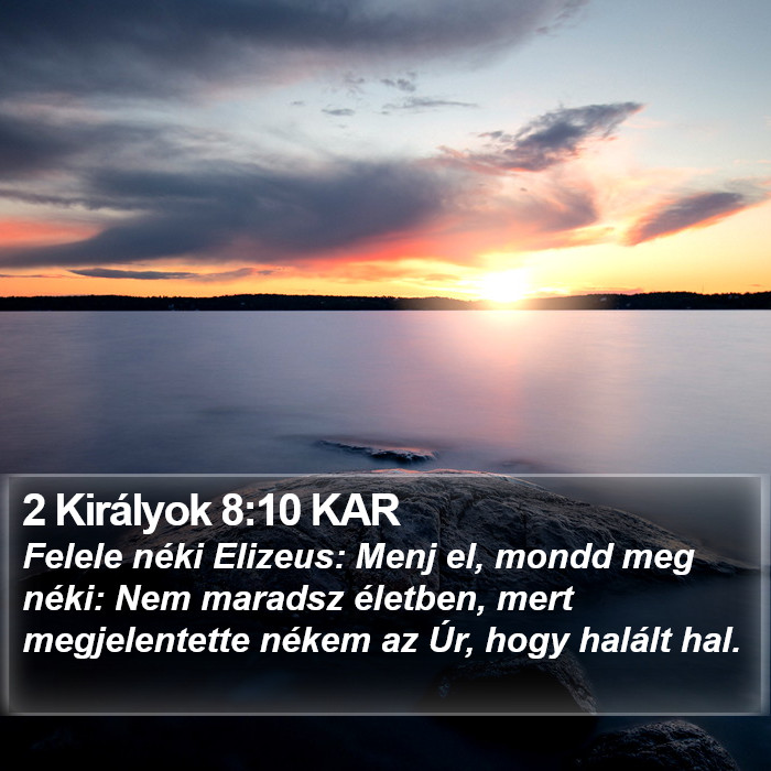 2 Királyok 8:10 KAR Bible Study