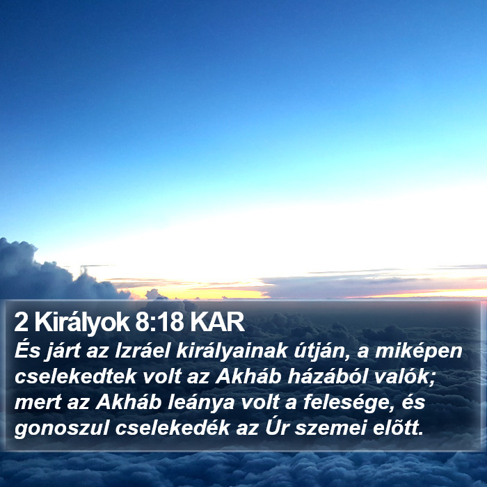 2 Királyok 8:18 KAR Bible Study