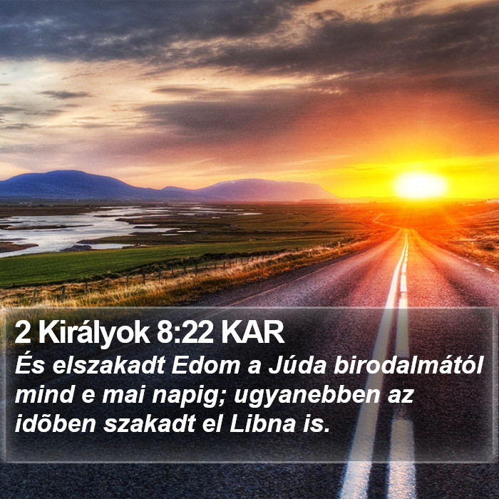 2 Királyok 8:22 KAR Bible Study