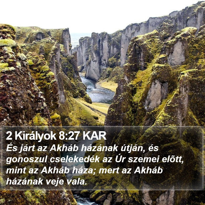 2 Királyok 8:27 KAR Bible Study