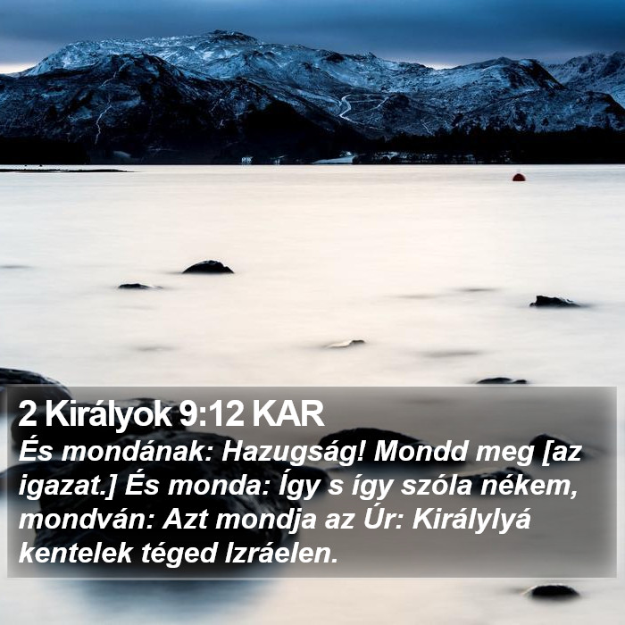 2 Királyok 9:12 KAR Bible Study