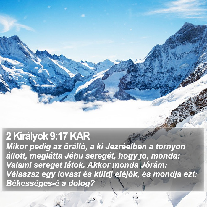 2 Királyok 9:17 KAR Bible Study