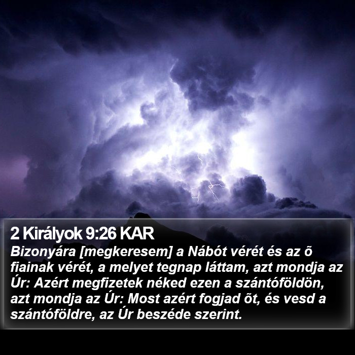 2 Királyok 9:26 KAR Bible Study