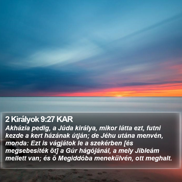 2 Királyok 9:27 KAR Bible Study