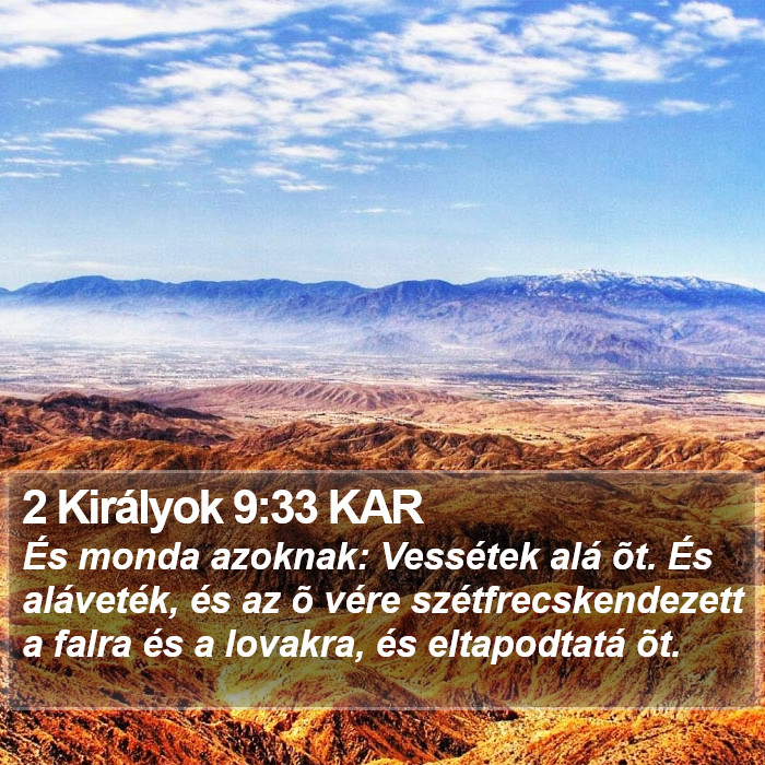 2 Királyok 9:33 KAR Bible Study