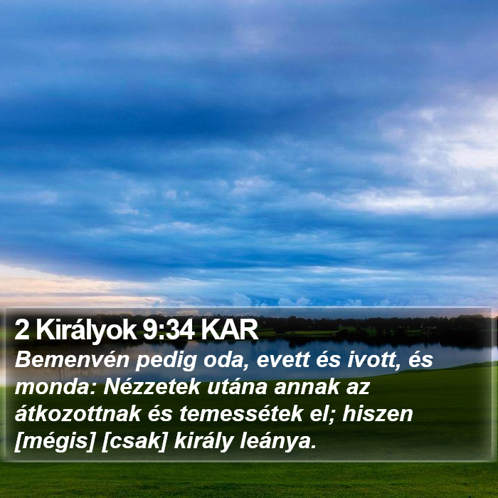 2 Királyok 9:34 KAR Bible Study