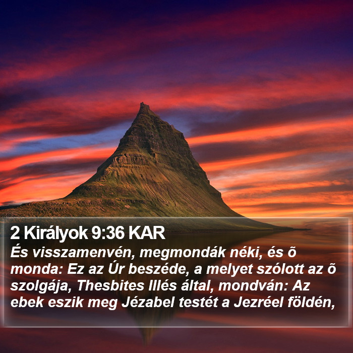 2 Királyok 9:36 KAR Bible Study