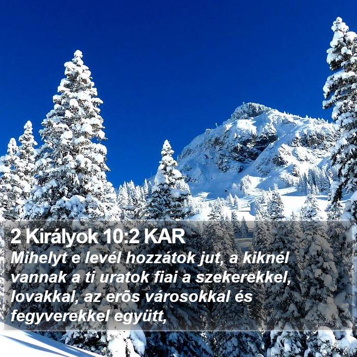 2 Királyok 10:2 KAR Bible Study