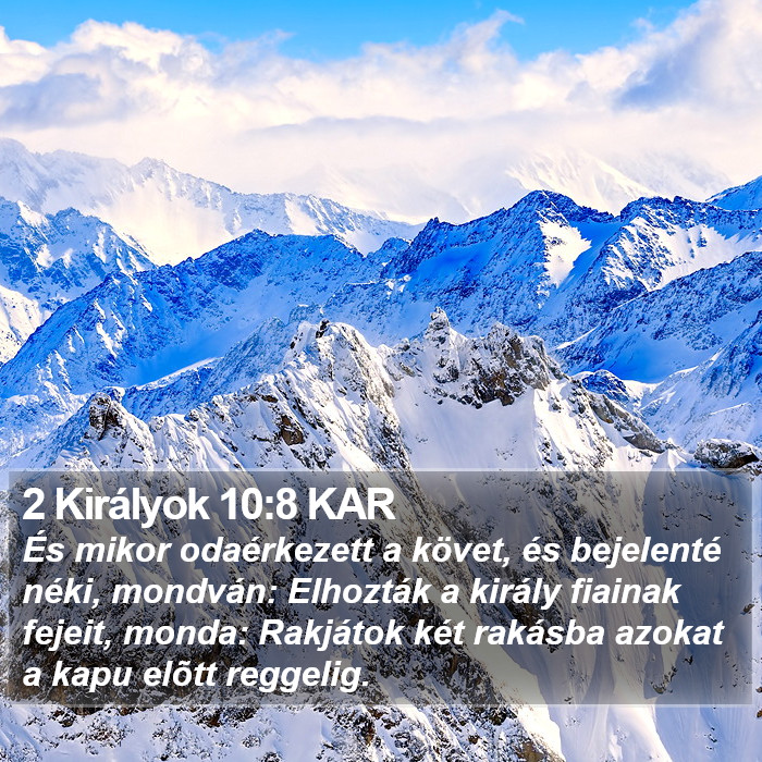 2 Királyok 10:8 KAR Bible Study