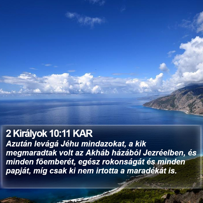 2 Királyok 10:11 KAR Bible Study