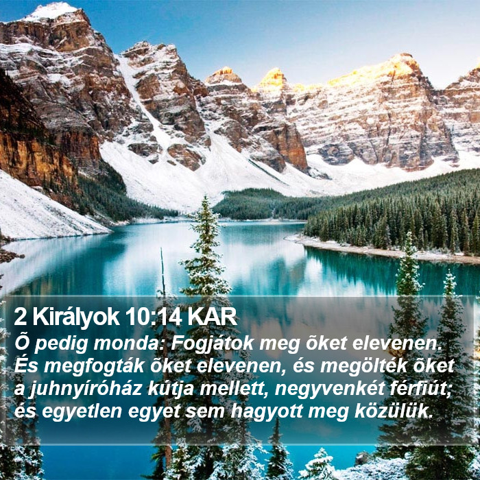 2 Királyok 10:14 KAR Bible Study