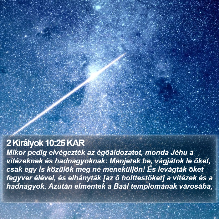 2 Királyok 10:25 KAR Bible Study