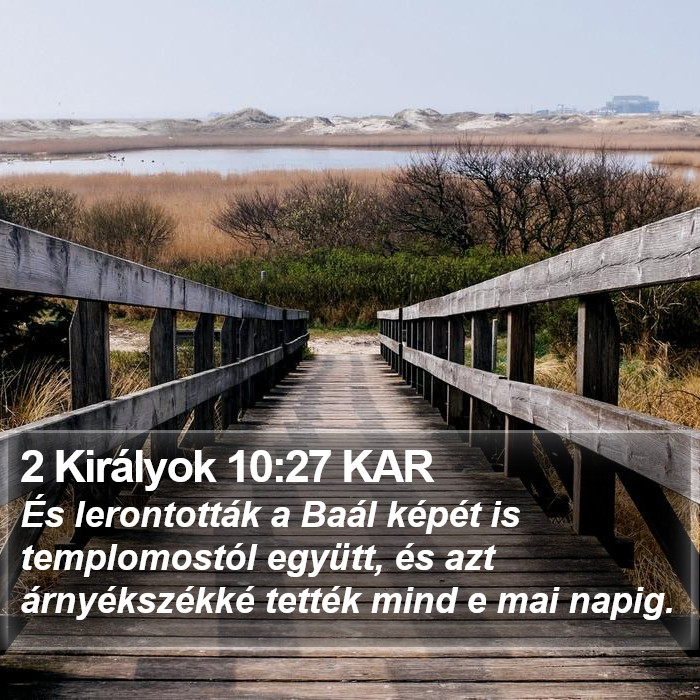 2 Királyok 10:27 KAR Bible Study